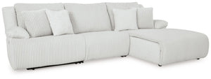 Experience unparalleled comfort with this reclining sectional sofa with chaise. Itâ€™s a stylish and invitingly soft lookâ€”made all the more appealing by cozy corduroy cushions that feel great and add a touch of texture. The neutral hue effortlessly blen