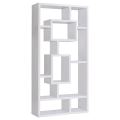 Put your most cherished memories on proud display. This bold bookcase features ten shelves of various sizes to show off your favorite keepsakes. With expert craftsmanship and high-quality materials, it provides safe, sturdy storage. Its cool, contemporary