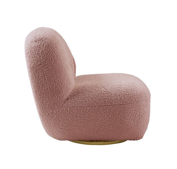 Yedaid - Accent Chair - Pink Teddy Sherpa