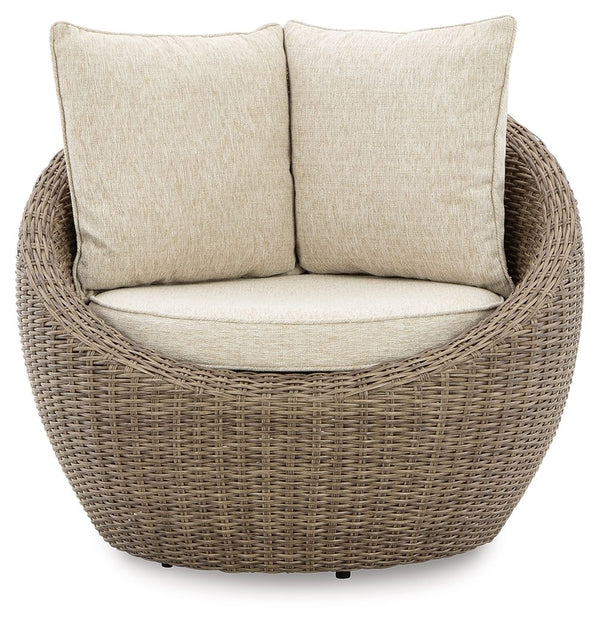 Danson - Beige - Swivel Lounge w/Cushion (Set of 2)