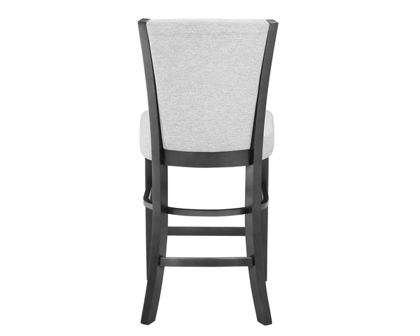Camelia - 5 Piece Counter Dining Room Set - Black / Pearl Silver