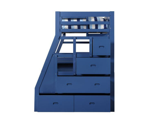 Jason II - Twin Bed - Navy Blue Finish