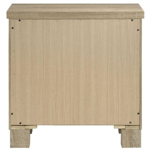 Oakglen - 2-Drawer Nightstand Bedside Table - Weathered Oak