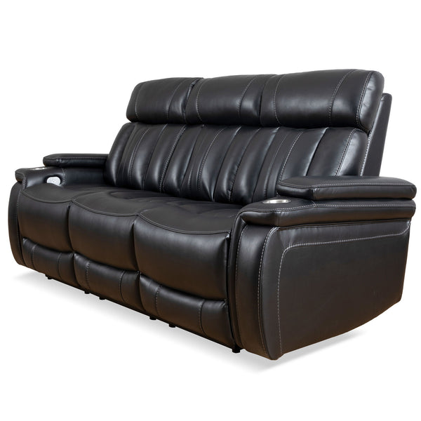  this stylish collection features smooth motorized reclining motion and adjustable headrest at just the touch of a button.<br/><br