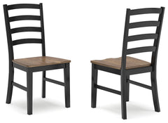 Raise the bar on modern farmhouse style with this dining side chair. Its casual good looks are accentuated with a handsome two-tone finish. A clean-lined silhouette with a modern ladderback design adds a fresh element, whether your style is vintage, count