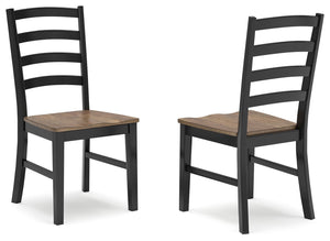 Raise the bar on modern farmhouse style with this dining side chair. Its casual good looks are accentuated with a handsome two-tone finish. A clean-lined silhouette with a modern ladderback design adds a fresh element, whether your style is vintage, count
