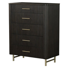 Step into modern luxury with the Clayten bedroom collection. Featuring a sleek espresso finish, this set exudes sophistication and style. The bed-'s minimalist design is complemented by matching nightstands and dressers, each crafted for elegance and func
