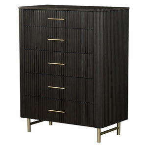 Step into modern luxury with the Clayten bedroom collection. Featuring a sleek espresso finish, this set exudes sophistication and style. The bed-'s minimalist design is complemented by matching nightstands and dressers, each crafted for elegance and func