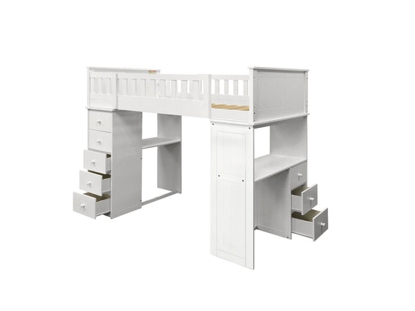  Twin Loft Bed Slat System Included (16 Slats) Not Reversible (RF Desk