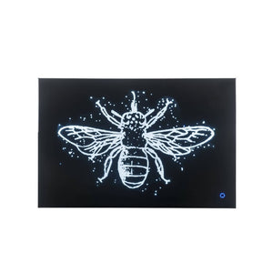 Wall art w/LED lights. Yeah, you heard that right. Step up the surroundings of your home with this incredible Vedris collection of inspiring art featuring LED touch lighting. The high-quality faux crystal butterfly pattern encased glass frame. At night, y