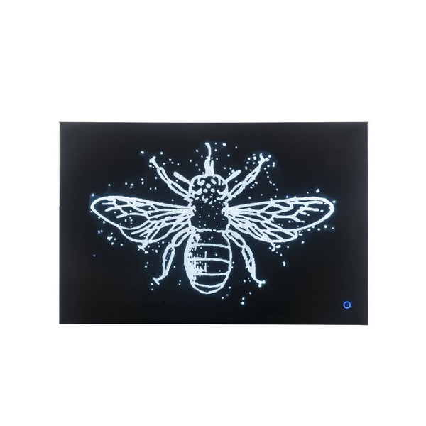 Wall art w/LED lights. Yeah, you heard that right. Step up the surroundings of your home with this incredible Vedris collection of inspiring art featuring LED touch lighting. The high-quality faux crystal butterfly pattern encased glass frame. At night, y