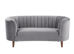 An ode to mid-century modern, the Millephri collection will help achieve this modern aesthetic. The pocket coil foam seating gives off the feel of sitting on a plush cloud. The pieces are upholstered in a gorgeous velvet fabric and feature deep channel tu