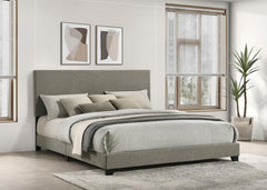 Dorian - Fabric Upholstered California King Panel Bed - Taupe