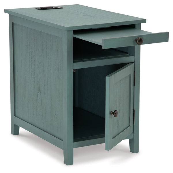 Treytown - Teal - Chair Side End Table