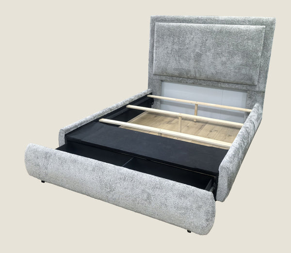 Reverie - Upholstered Queen Storage Bed - Pewter