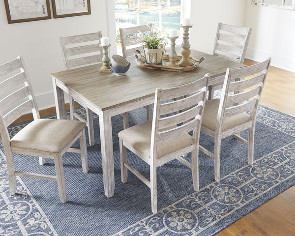  simply striking table doubles the charm with a brown tone top with plank effect