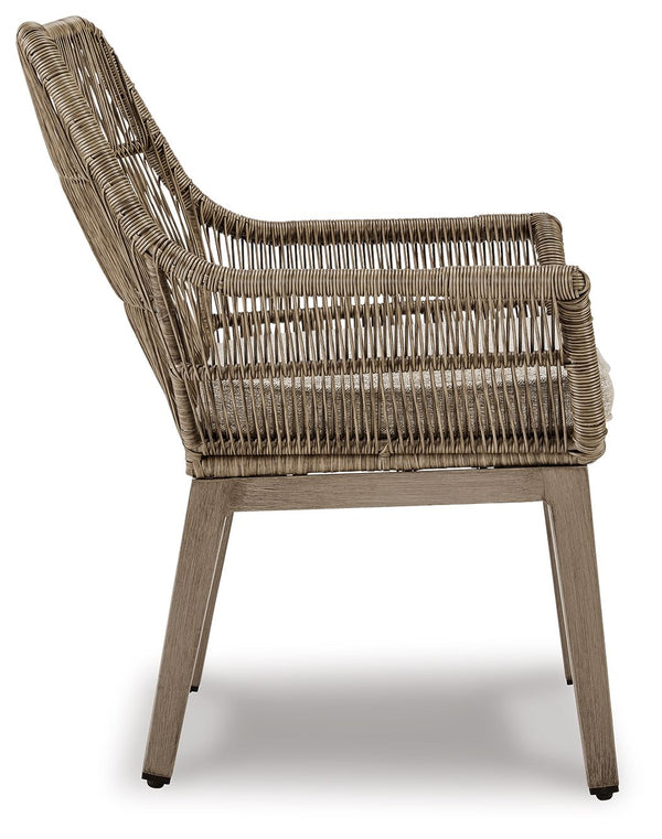 Beach Front - Beige - Arm Chair With Cushion (Set of 2)