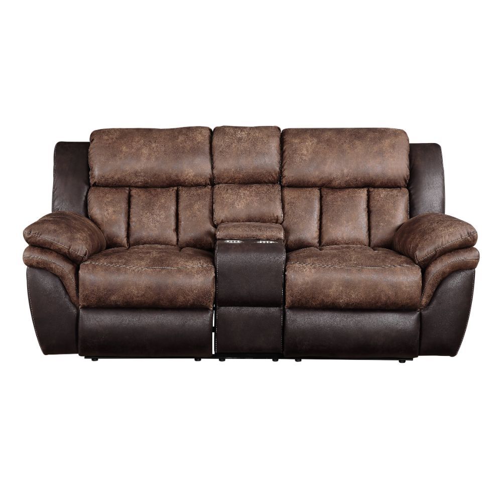 KD Back, Motion Reclining Function â€¢ Tight Back & Seat Cushion (2+2) â€¢ Channeled Tufted, Storage Console w/Cup Holders [AD] â€¢â€¢ CONSTRUCTION] SEAT: Pocket Coil Cushion, Sinuous Spring Seat, Inside Frame: Metal & Wood (Hemlock/Fir, Ply), Foam (D28) 