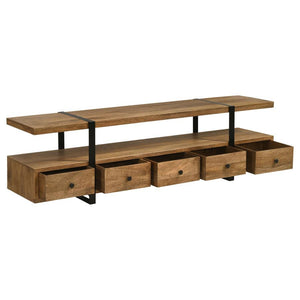  it features a distinctive floating shelf