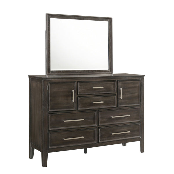 The Andover Dresser Mirror in Nutmeg Brown is a perfect complement to any bedroom, combining durability, style, and functionality. Expertly crafted from solid Rubberwood, manufactured woods, and wood veneers, this mirror is built to last while showcasing 