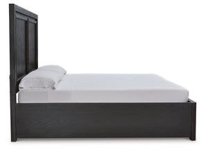 Foyland - Black / Brown - California King Panel Storage Bed