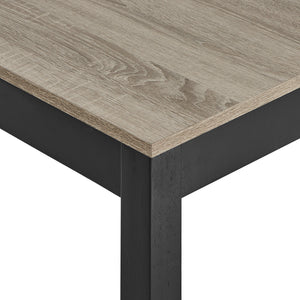  rectangular table with a warm wood finish that effortlessly complements the soph