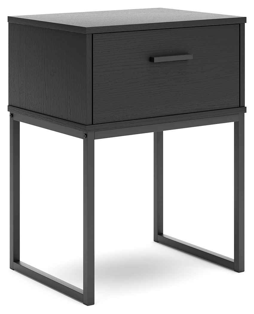 Warm and alluring, this nightstand is inspired by chic design. A matte black finish and dark pewter-tone handles offer an elegant touch to this so-cool piece. It beautifully blends the hues of natural living with the edginess of your modern lifestyle.<br/