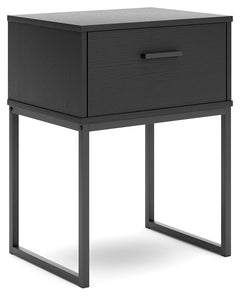 Warm and alluring, this nightstand is inspired by chic design. A matte black finish and dark pewter-tone handles offer an elegant touch to this so-cool piece. It beautifully blends the hues of natural living with the edginess of your modern lifestyle.<br/