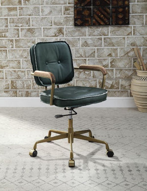 Siecross - Office Chair - Emerald Green Leather