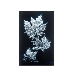 Wall art w/LED lights. Yeah, you heard that right. Step up the surroundings of your home with this incredible Hadrias collection of inspiring art featuring LED touch lighting. The high-quality faux crystal floral pattern encased glass frame. At night, you