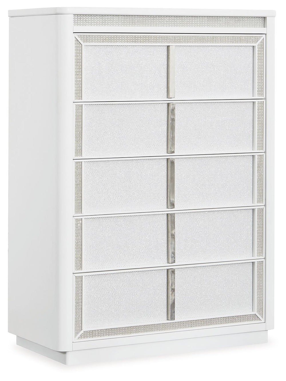 Transform your bedroom with this chest of drawers. Its modern design and glamorous details create a sophisticated retreat. The built-in LED lighting and rhinestone-framed drawers add style and practical storage. Let your sanctuary shineâ€”and never let an