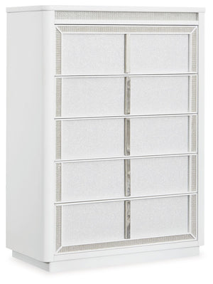 Transform your bedroom with this chest of drawers. Its modern design and glamorous details create a sophisticated retreat. The built-in LED lighting and rhinestone-framed drawers add style and practical storage. Let your sanctuary shineâ€”and never let an