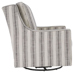 Kambria - Ivory / Black - Swivel Glider Accent Chair