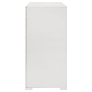 Ives - 6-Drawer Dresser Cabinet - White High Gloss