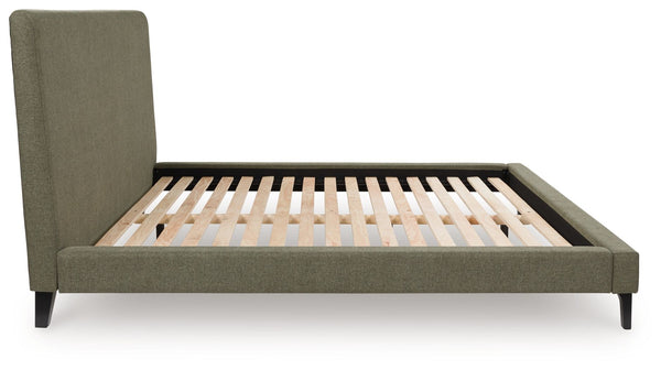  while the low profile incorporates contemporary motifs. Roll slats round o