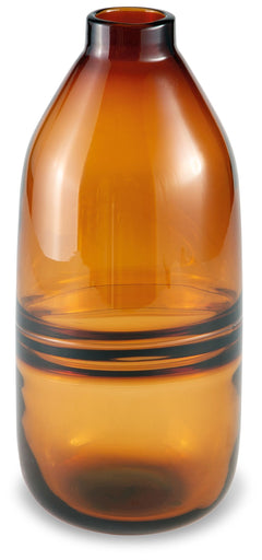 Polish off your patio dining table or office bookshelf with the unassuming-yet-impactful styling of this vase. Its amber finish provides an opaque pop of color to your contemporary decor. Subtle in design, use this vase to punctuate the end of a mantel. O