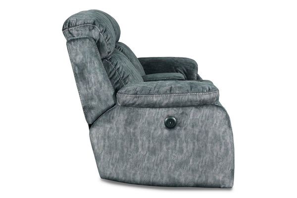 Tango - Console Loveseat With Speaker & Power Footrest - Shadow