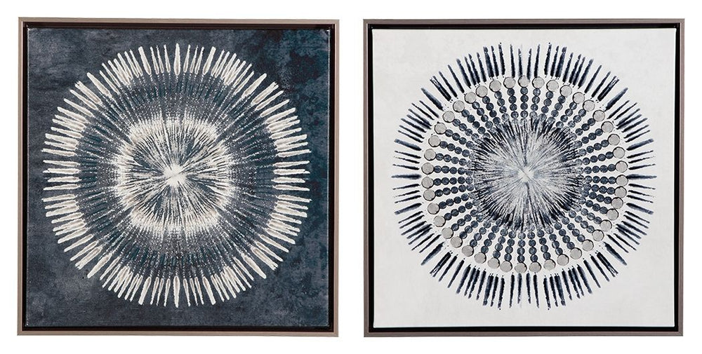 Dynamic duo. Sporting an organic abstract and watery, wonderful palette, this 2-piece framed wall art set is a natural fit for virtually any space.<br/><br/><b>Product Features</b><ul><li>Framed gallery wrapped canvas</li><li>Giclee reproduction</li><li>S
