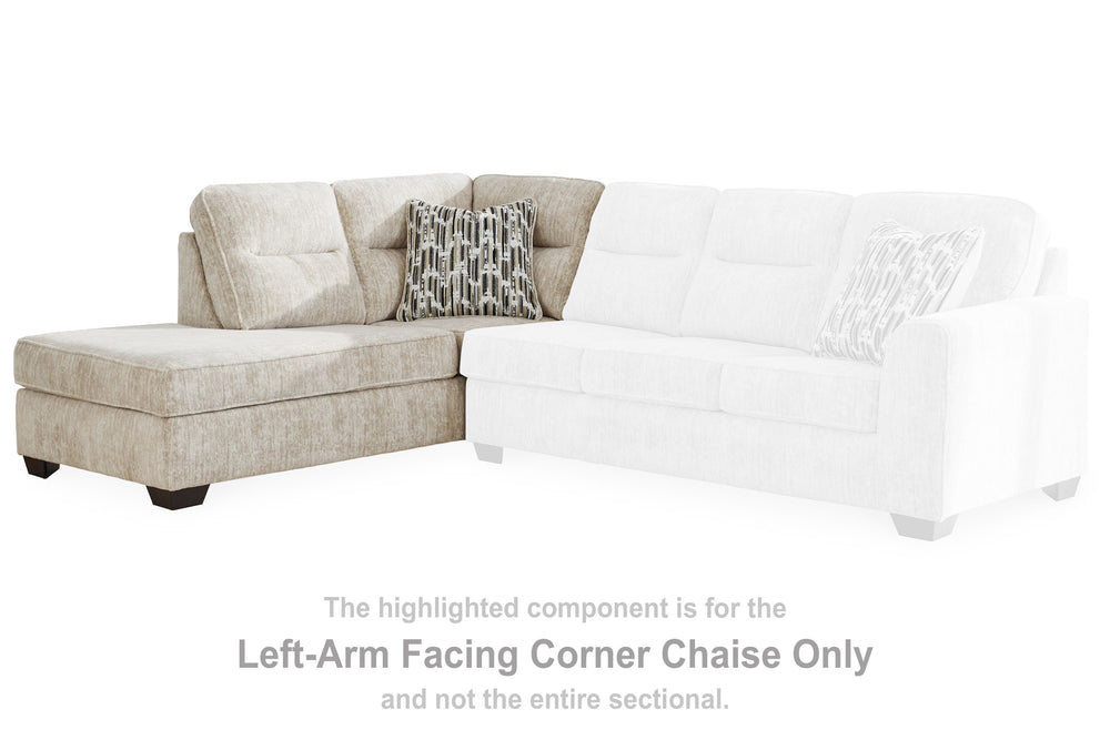 This left-arm facing corner chaise is made with polyester upholstery. Pairs with other items in the series to make a sectional.<br><br><b>Additional Dimensions</b><br><ul><li>Arm height: 27-"</li><li>Seat depth: 72-"</li><li>Seat height: 20-"</li><li>Top 