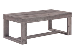 Infuse your living room with a touch of rustic elegance with this distinctive cocktail table set. Crafted with a weathered wood finish, the robust, clean-lined design exudes simplicity and strength, creating a harmonious blend of rustic charm and contempo