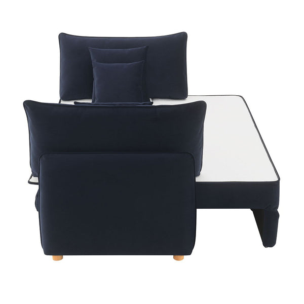 Irina - Sofa With Sleeper - Blue Velvet