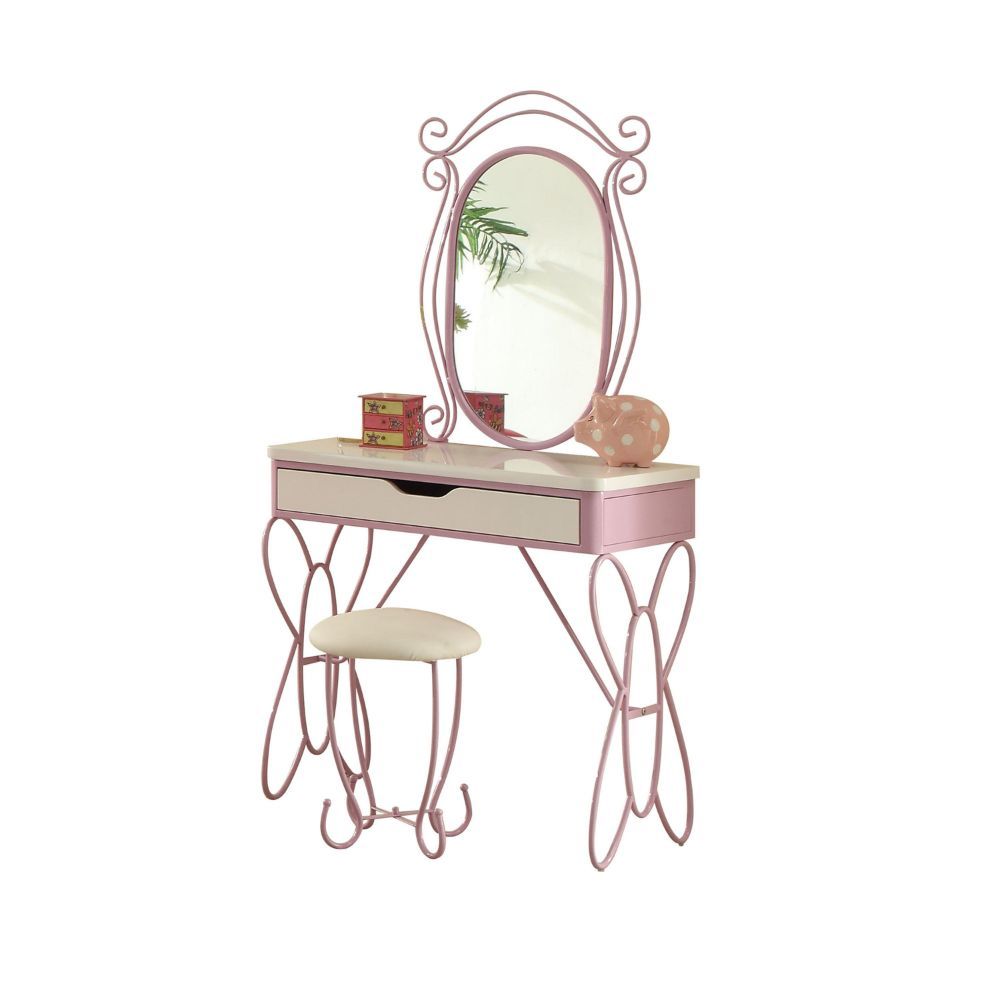 The Priya Canopy bed will create a wonderland in your princess-'s room. Features: metal butterfly design in a warm purple and white finish. A crown on top of the frame adds the charm and beauty into this enchanting bed.<br/><br/><b>Product Features</b><ul