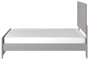 Cottenburg - Light Gray / White - King Panel Bed