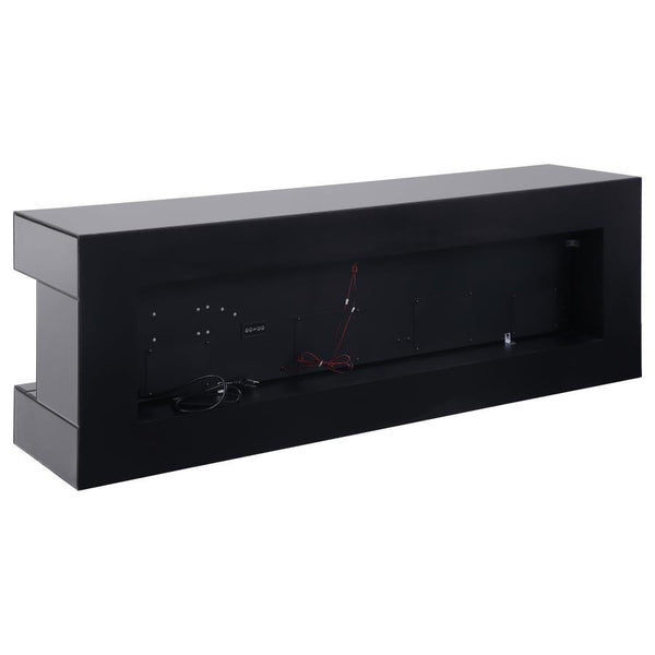 Vallerie - TV Stand With Visual Flame Box - Gray