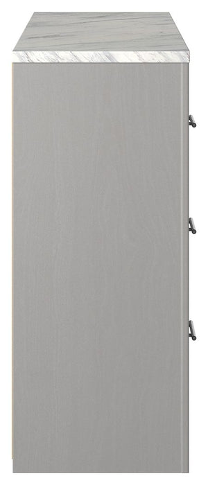 Cottonburg - Light Gray / White - Six Drawer Dresser