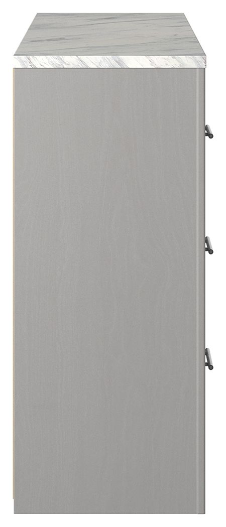 Cottonburg - Light Gray / White - Six Drawer Dresser