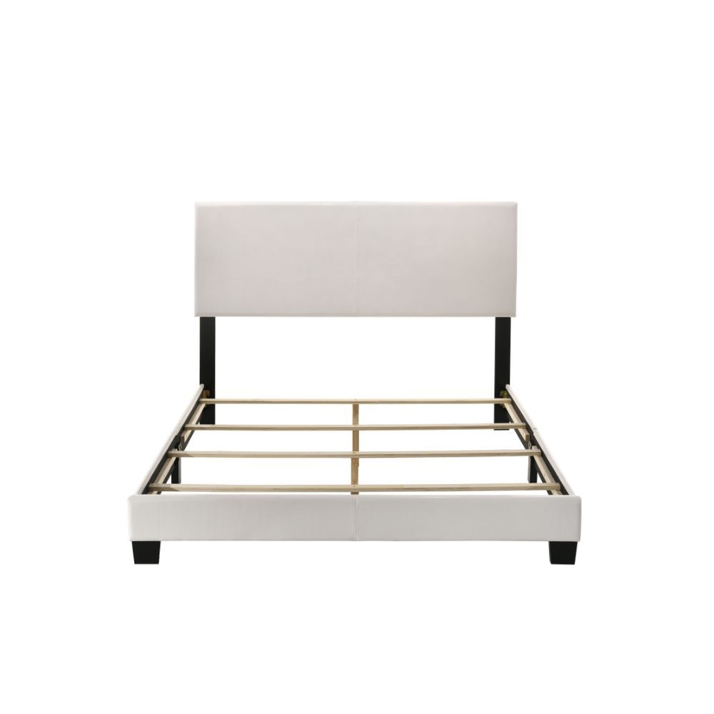 The Lien bed collection reflects contemporary design with sleek straight lines in this fully padded bed. Crafted with selected faux leather materials in different finish to choose from white, black and espresso. This stylish bed is the perfect match for a