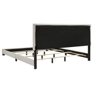 Dorian - Fabric Upholstered California King Panel Bed - Cream