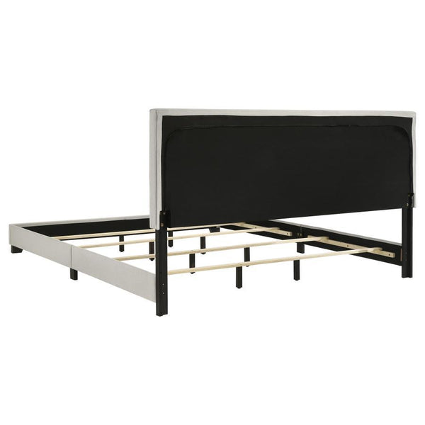 Dorian - Fabric Upholstered California King Panel Bed - Cream