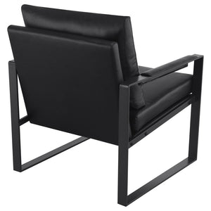 Rosalind - Upholstered Track Arm Accent Chair - Black